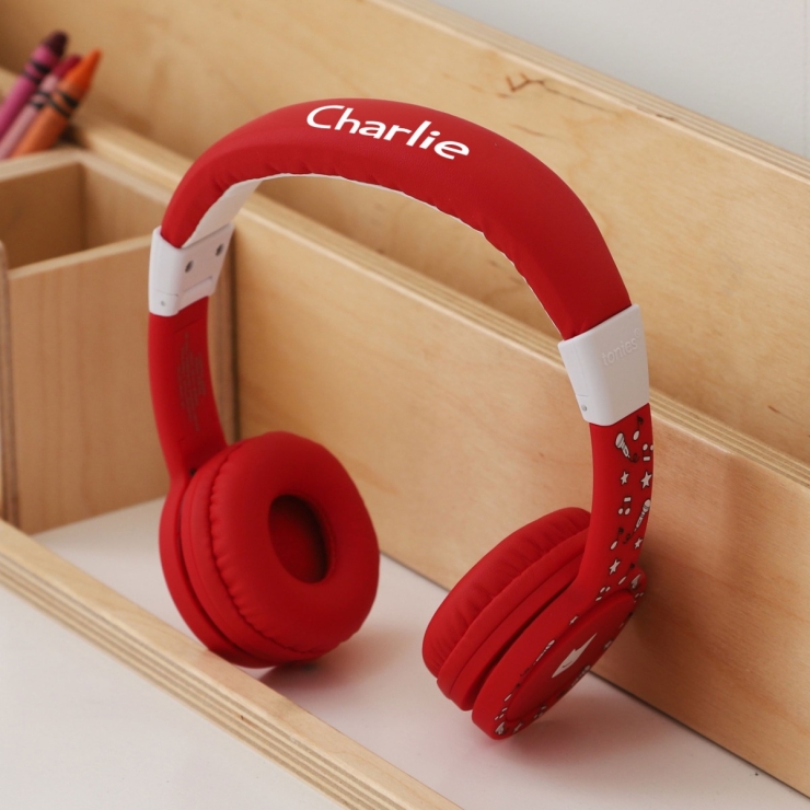 Personalised Red Tonies Foldable Headphones