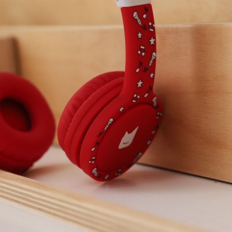 Personalised Red Tonies Foldable Headphones