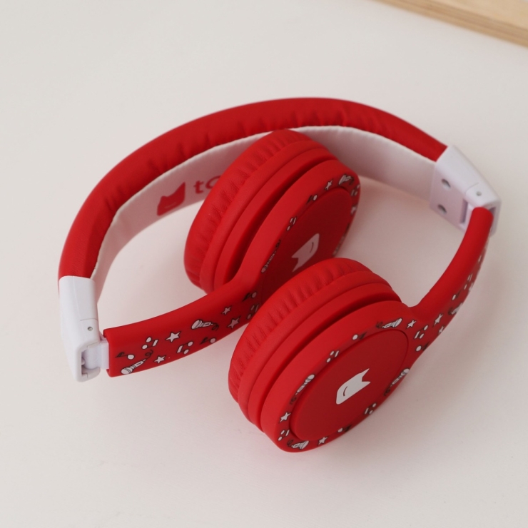 Personalised Red Tonies Foldable Headphones