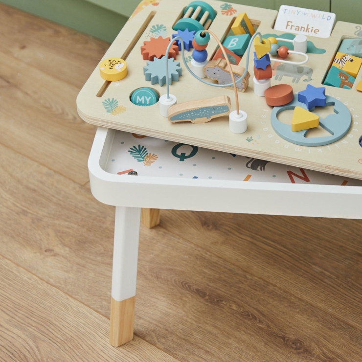 Personalised Wooden Safari Activity Table FSC®