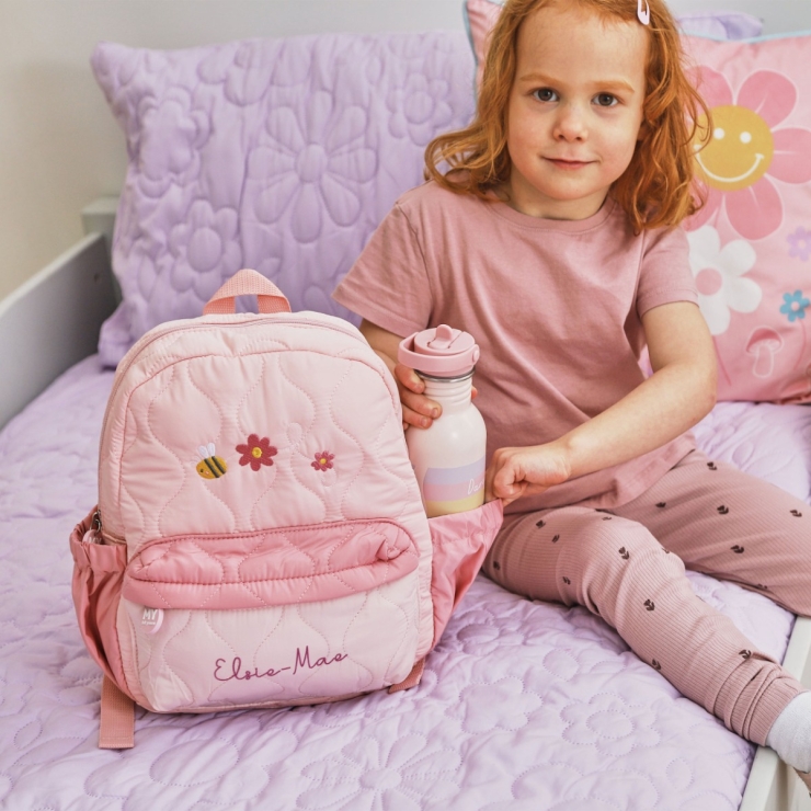 Personalized Bumblebee Quilted Medium Backpack
