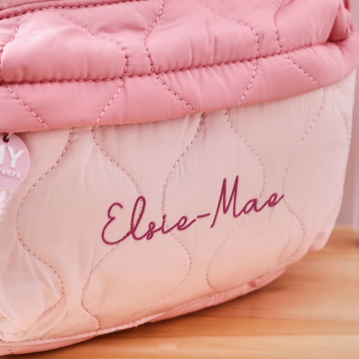 Personalized Bumblebee Quilted Medium Backpack
