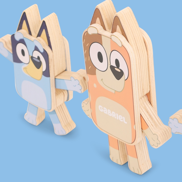 8th Wonder Personalised Bluey Family Wooden Figurines