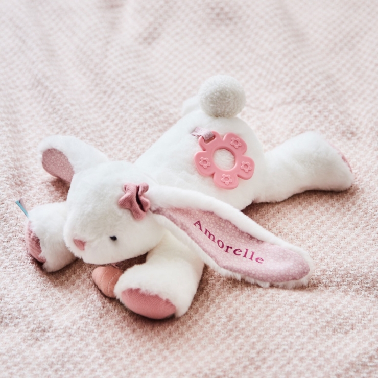 Personalised Pink Bunny Rabbit Activity Toy