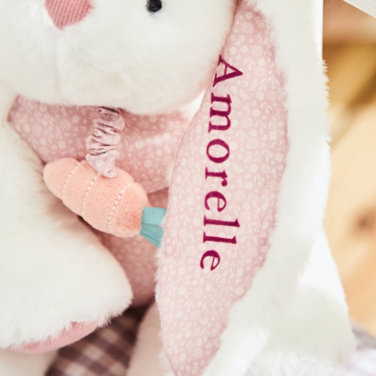 Personalised Pink Bunny Rabbit Activity Toy