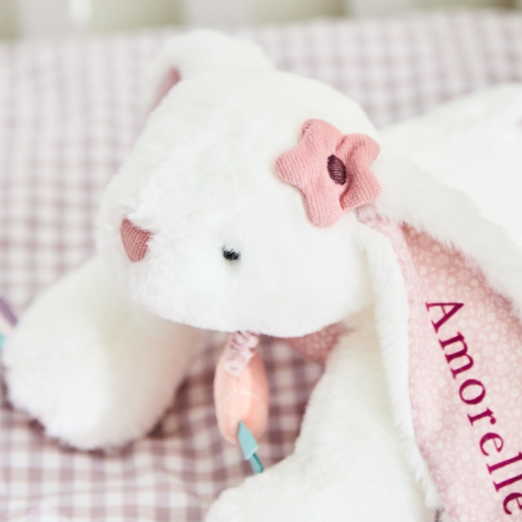 Personalised Pink Bunny Rabbit Activity Toy