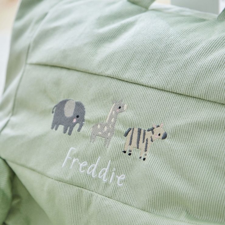 Personalised Born to be Loved Sage Cord Chair
