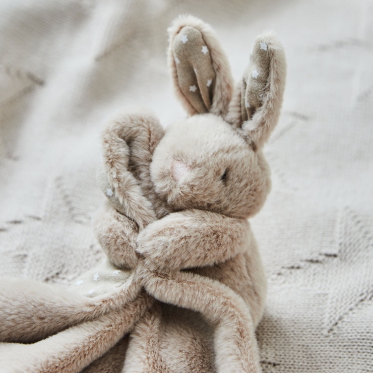 Personalised Taupe Bunny Comforter 