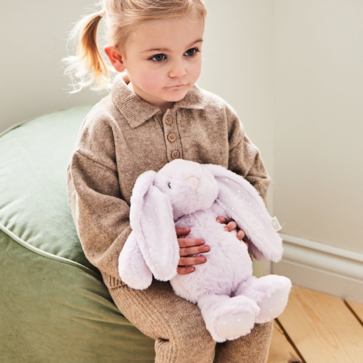Personalized Lilac Bunny Soft Toy 