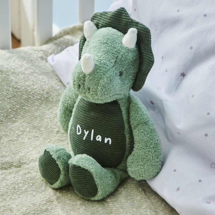 Personalized Green Dinosaur Plush Toy 