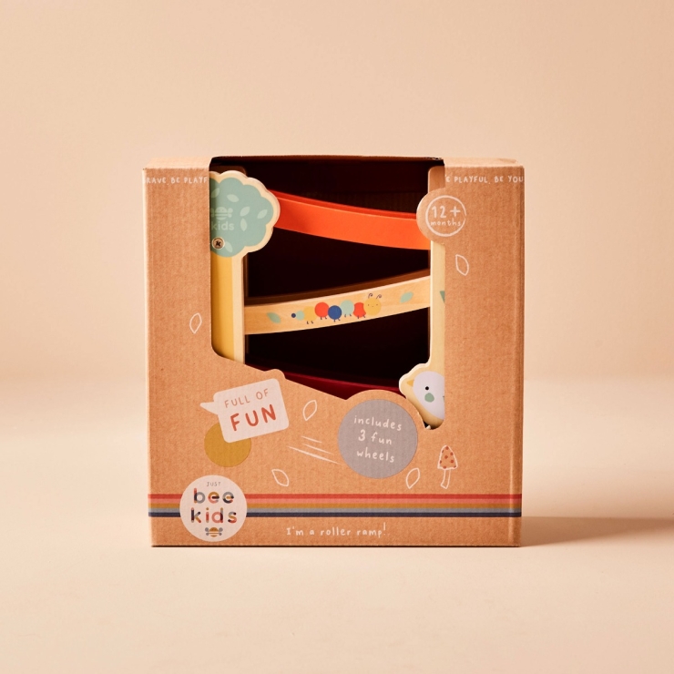 Personalised Just Bee Kids Wooden Garden Roller Ramp FSC®