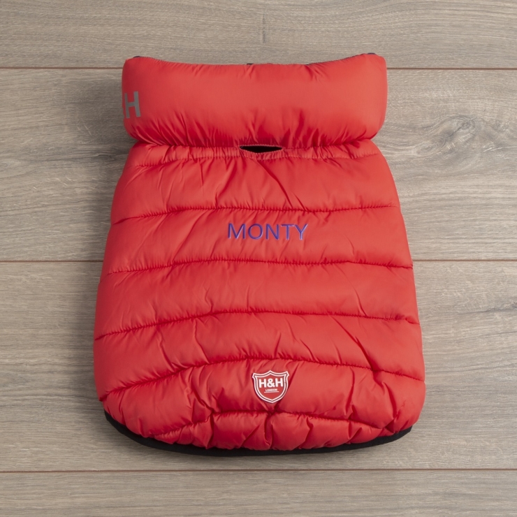 Personalised Reversible Dog Puffer Jacket