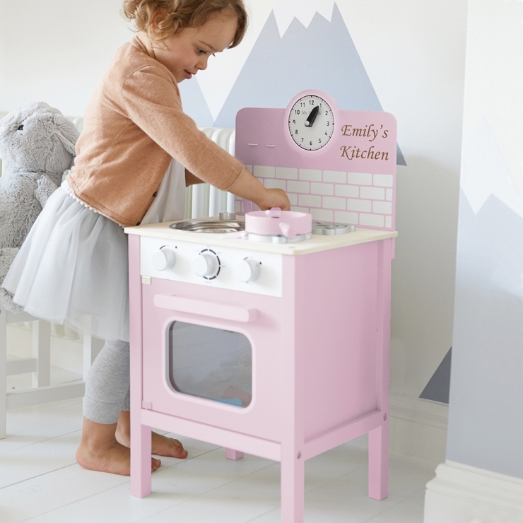 Personalised Pink Play Kitchen