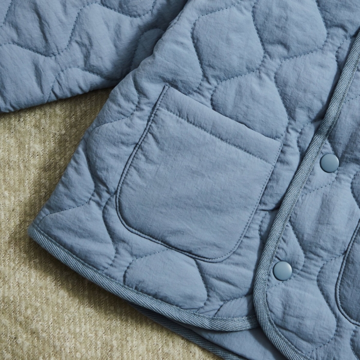 Personalized Name Blue Quilted Jacket 