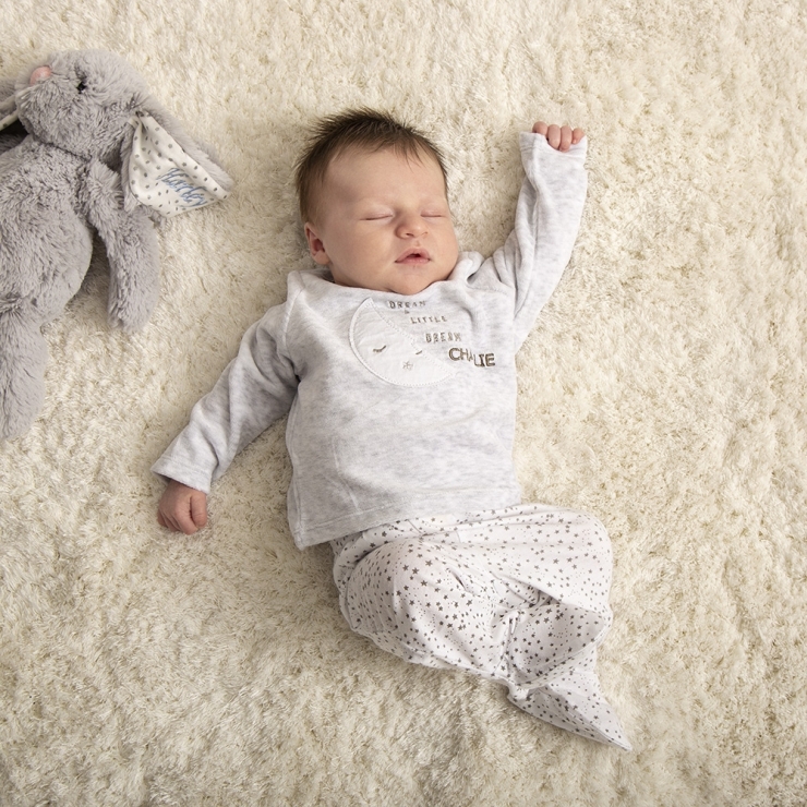 Personalised Moon Velour Pyjamas