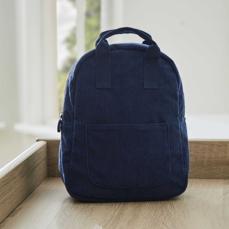 Personalized Mini Navy Cord Build-a-Backpack