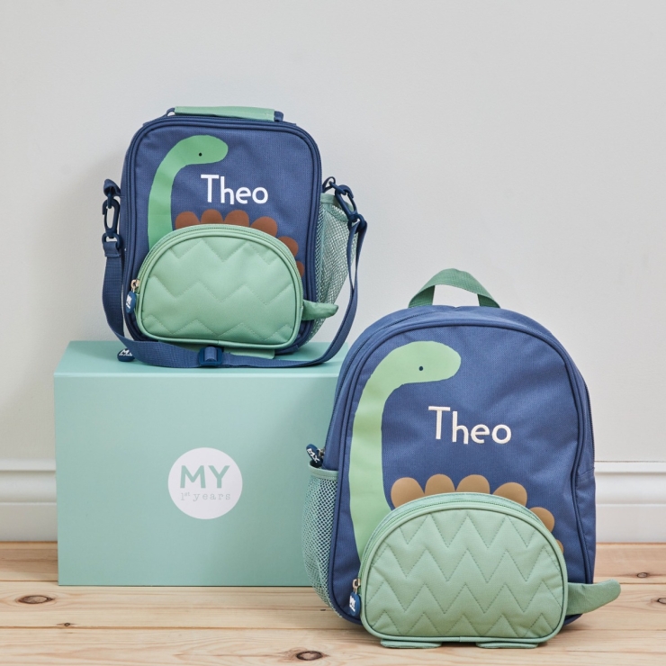 Personalized Green Dinosaur Medium Backpack