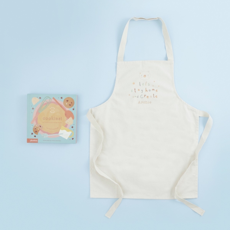Personalised Children's Crafting Apron & Recipe Book Gift Set