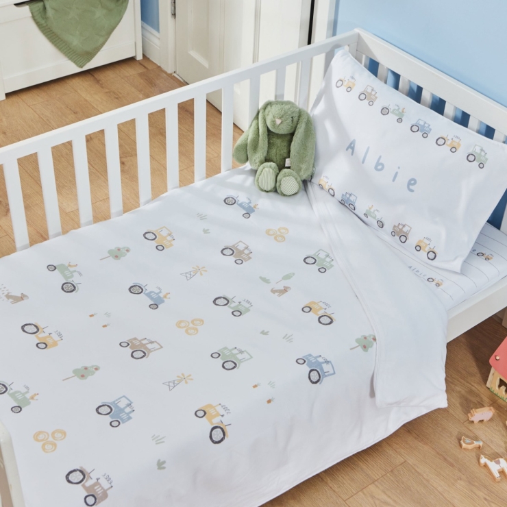 Personalised Fun on the Farm Print Bedding Set