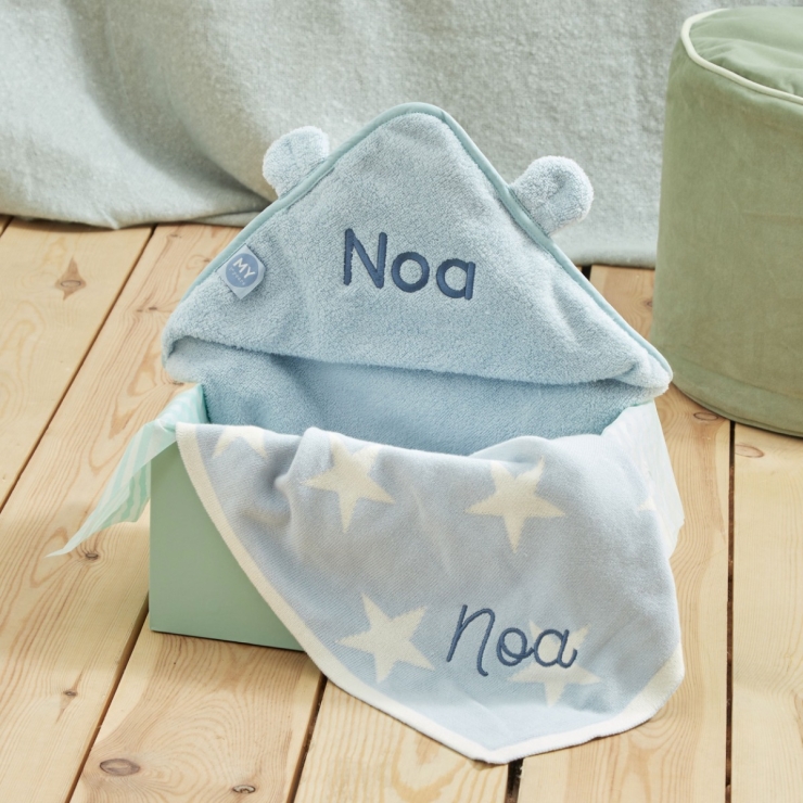 Personalized Blue Soak & Snooze Gift Set 
