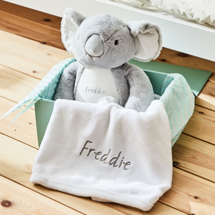 Personalised Koala and Blanket Bedtime Set