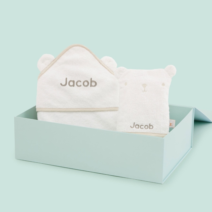 Personalised Ivory Bathtime Gift Set