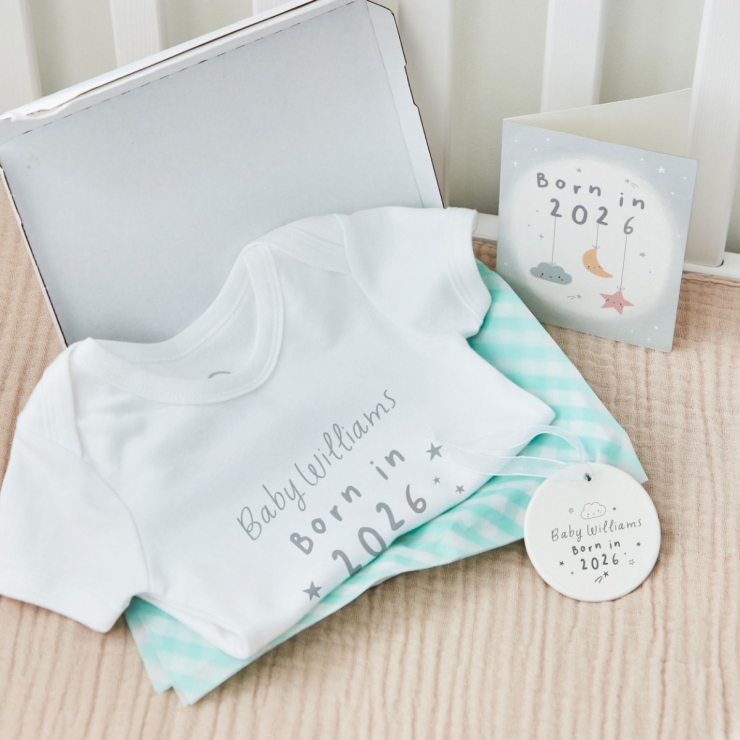 Personalised Born In 2026 Letterbox Gift Set 
