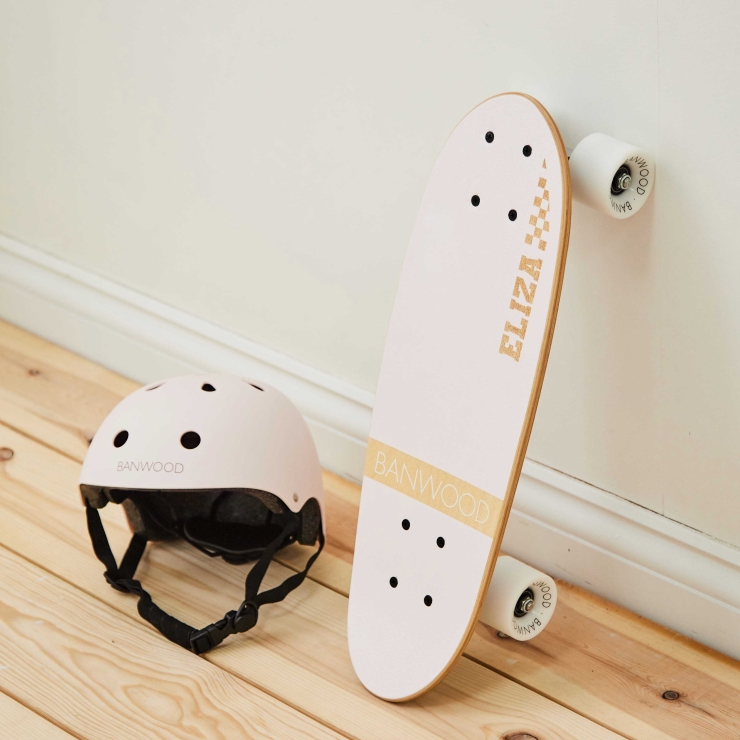Personalised Pink Banwood Skateboard and Helmet
