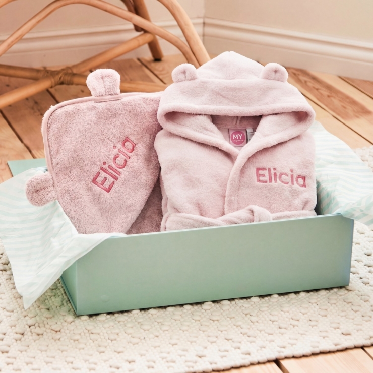 Personalised Pink Towel Gift Set 