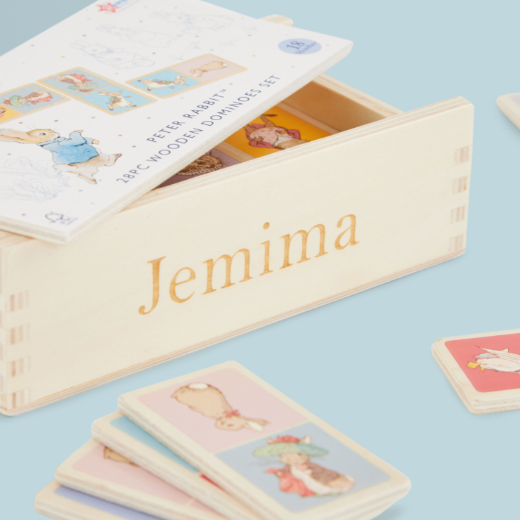 Personalised Peter Rabbit Wooden Domino Set
