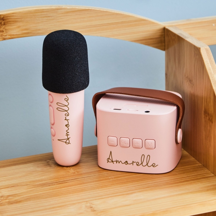 Lalarma Pink Karaoke Set with Microphone