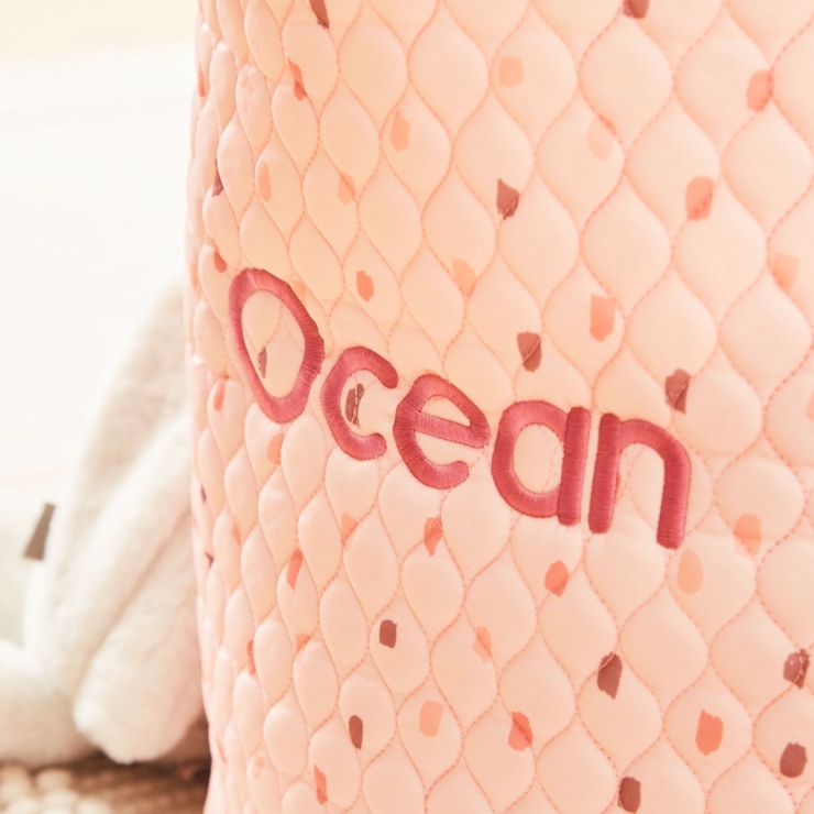 Personalized Large Pink Polka Dot Storage Bag