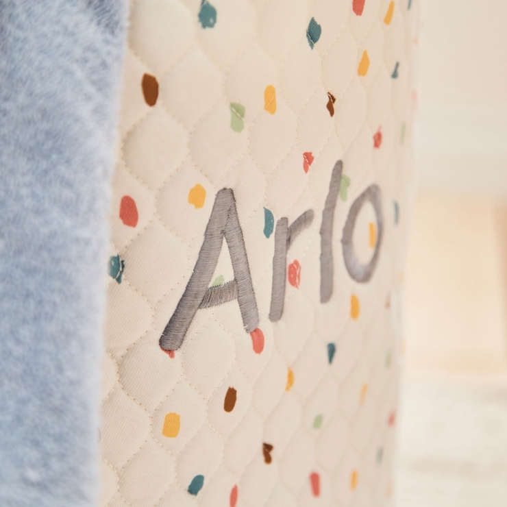 Personalized Large Rainbow Polka Dot Storage Bag