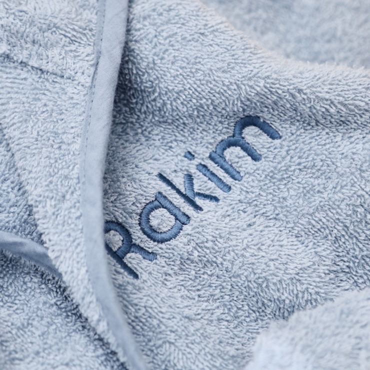 Personalised Blue Hooded Towelling Robe