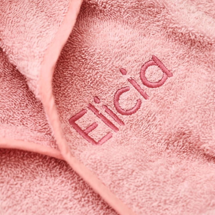 Personalized Pink Hooded Towelling Robe