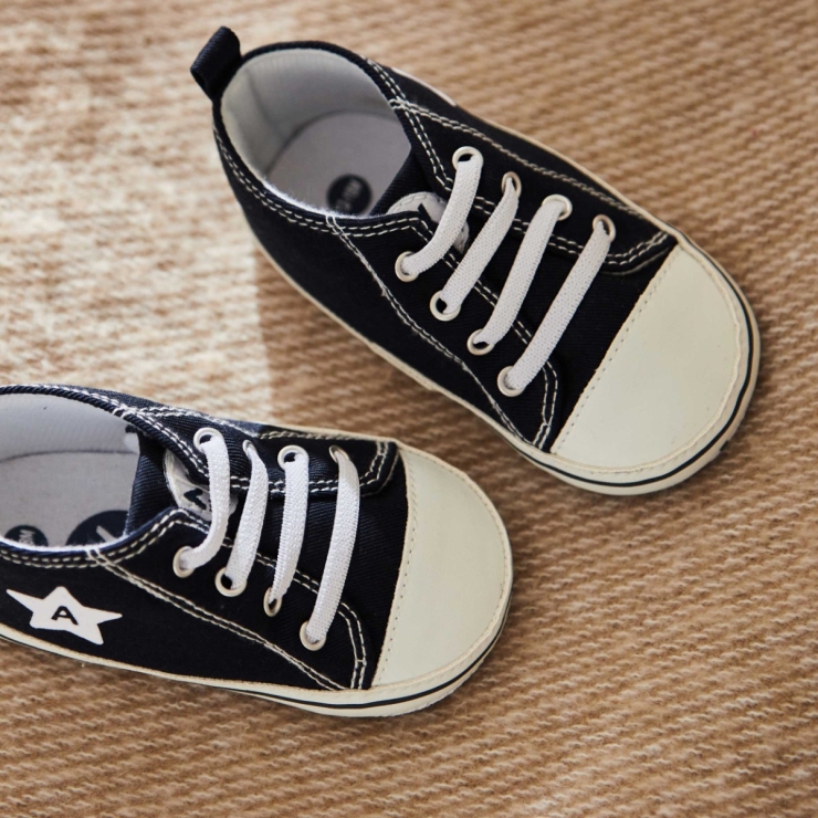 Personalized Navy Star Baby High Top Shoes