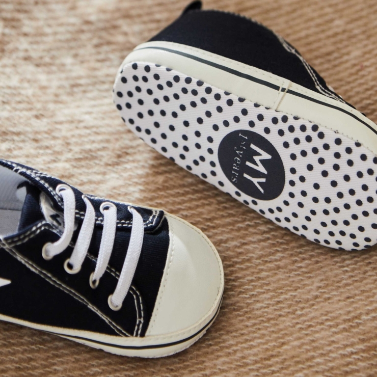 Personalized Navy Star Baby High Top Shoes
