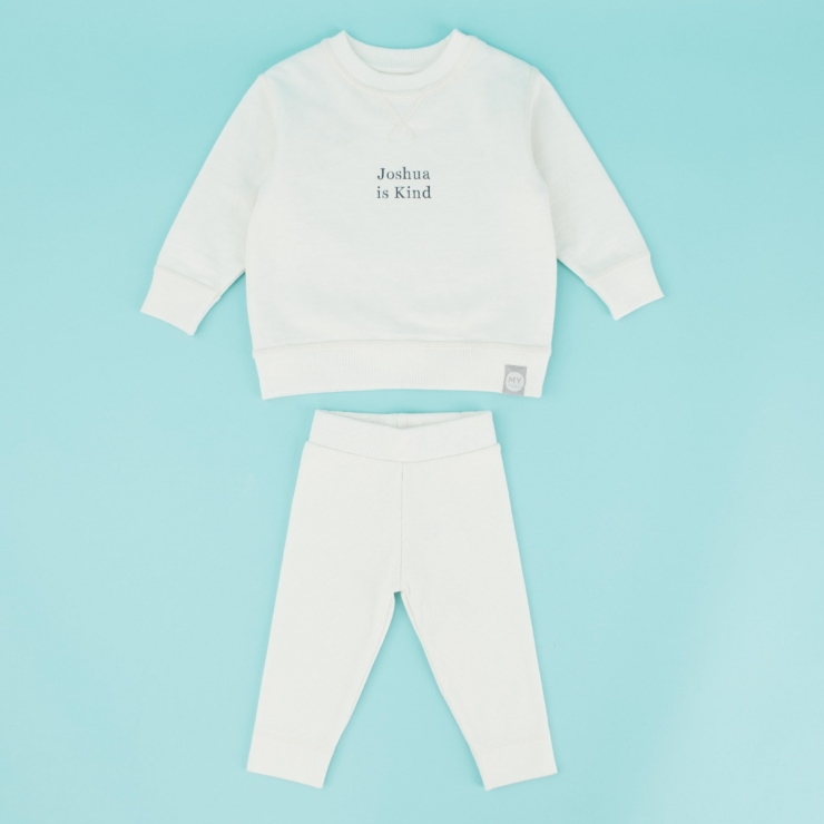 Personalised Ivory Slogan Outfit Set