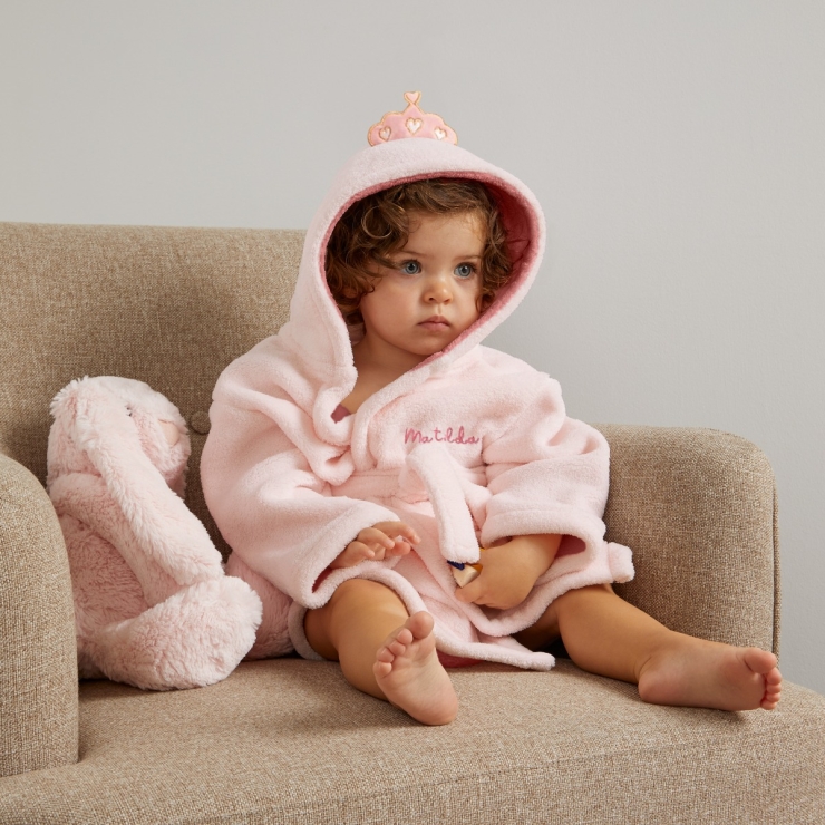 Personalised Fairy Princess Fleece Dressing Gown