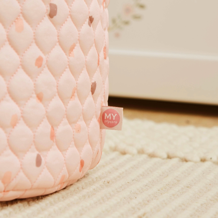 Personalized Pink Polka Dot Storage Bag Set
