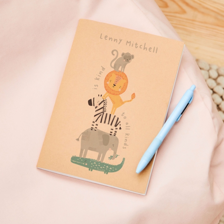 Personalized Safari Childrens Notebook