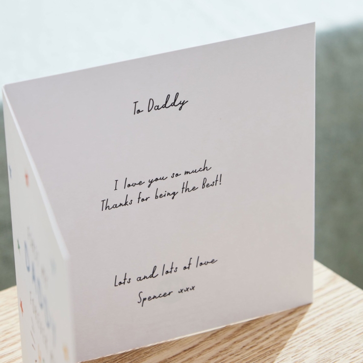 Personalised My Hero Father's Day Square Greeting Card 