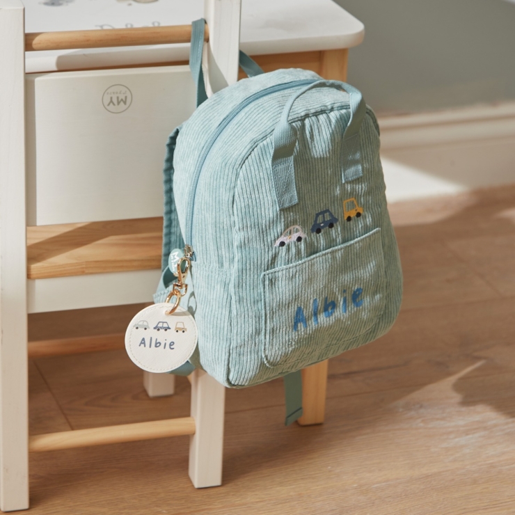 Personalized Blue On The Move Keyring