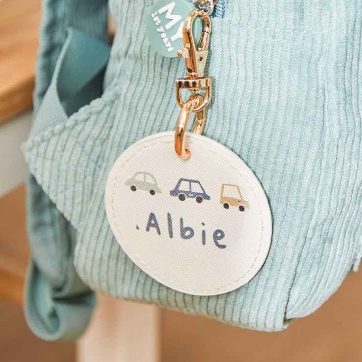 Personalized Blue On The Move Keyring