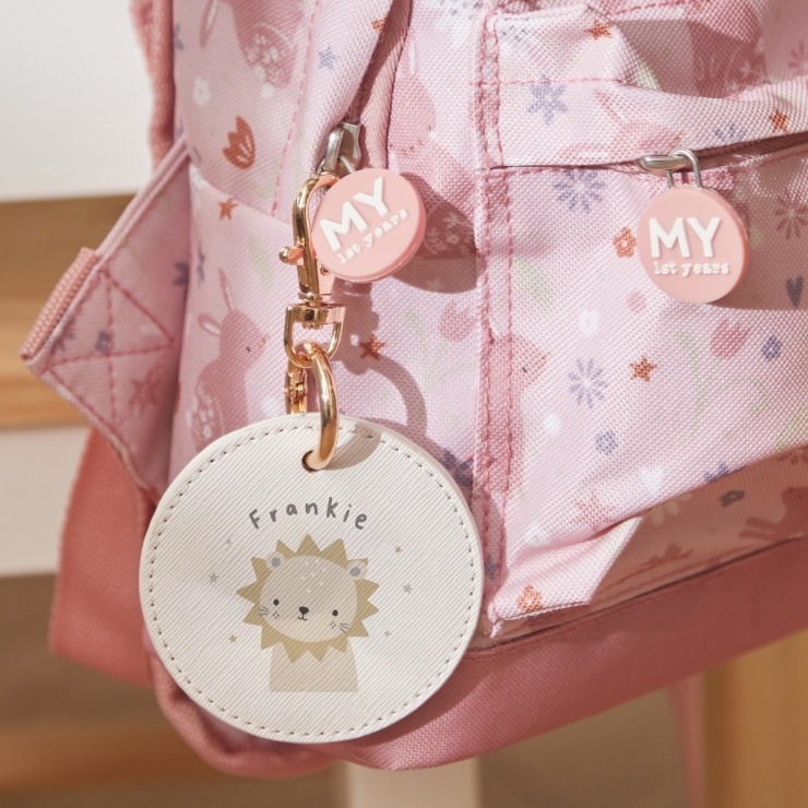 Personalised White Lion Keyring