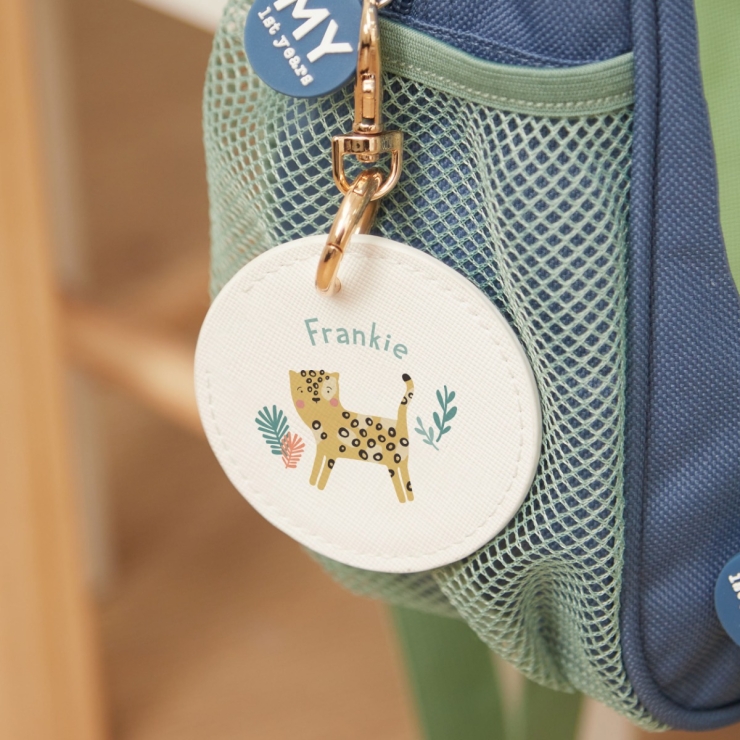 Personalised White Safari Keyring