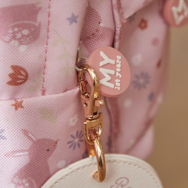 Personalised Pink Bunny Keyring