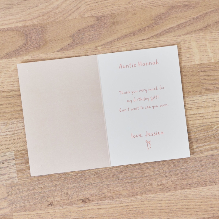 Personalised Floral Thank You Photo Card
