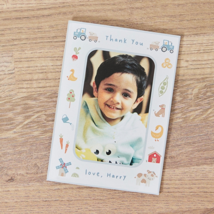 Personalised Farm Thank You Photo Card
