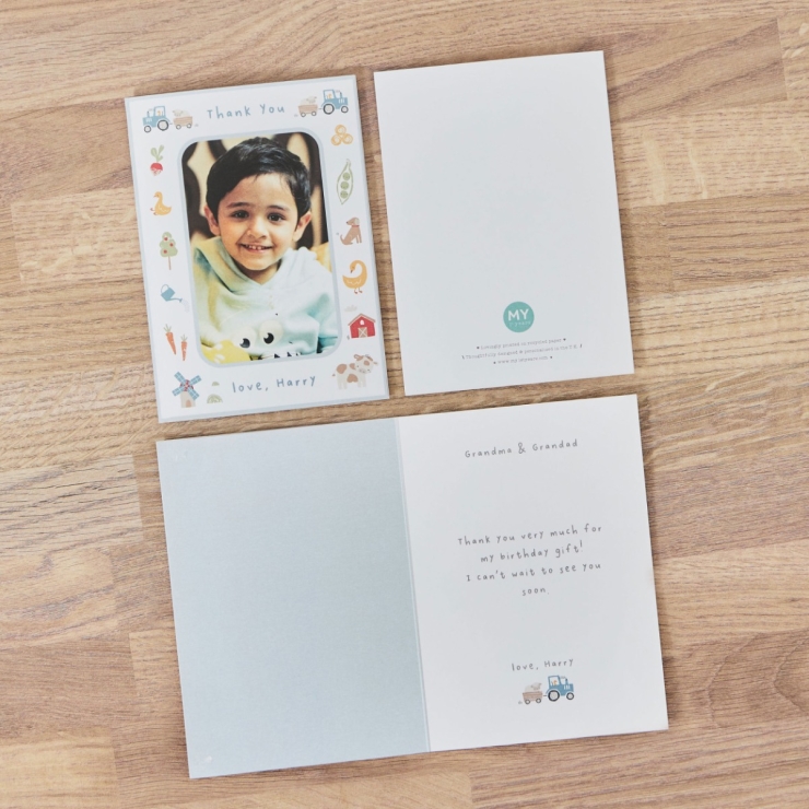 Personalised Farm Thank You Photo Card